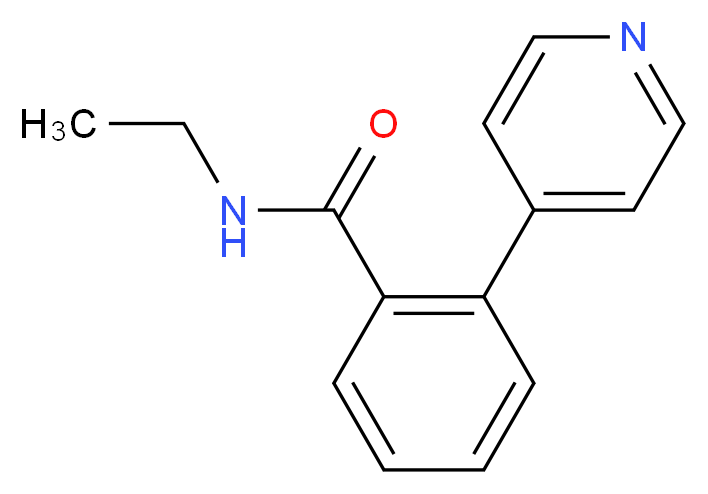 N-ethyl-2-pyridin-4-ylbenzamide_分子结构_CAS_)
