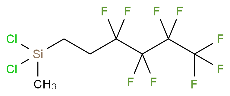 (1H,1H,2H,2H-Perfluoro-n-hexyl)methyldichlorosilane 97%_分子结构_CAS_38436-16-7)