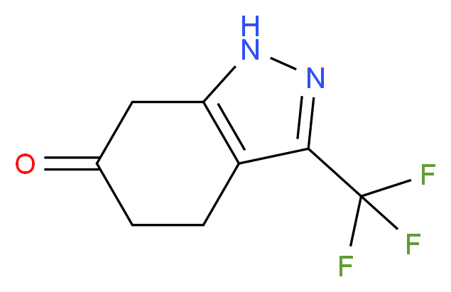 3-(TRIFLUOROMETHYL)-1,4,5,7-TETRAHYDRO-6H-INDAZOL-6-ONE_分子结构_CAS_)