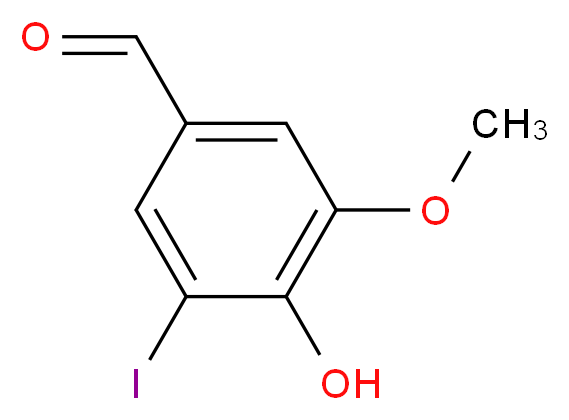 4-hydroxy-3-iodo-5-methoxybenzaldehyde_分子结构_CAS_5438-36-8