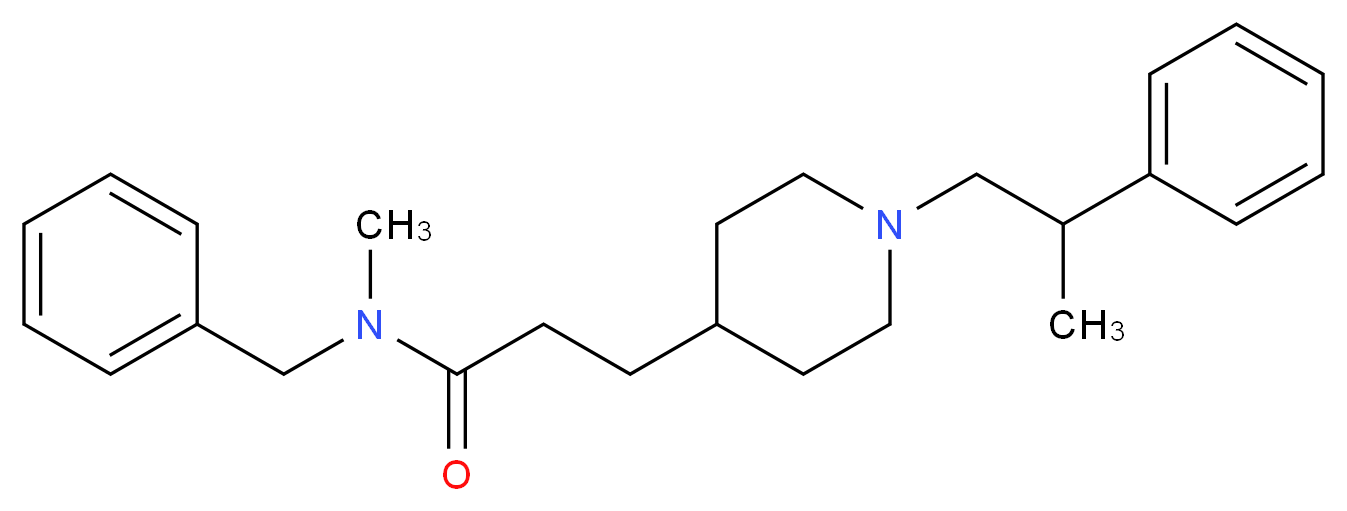 N-benzyl-N-methyl-3-[1-(2-phenylpropyl)-4-piperidinyl]propanamide_分子结构_CAS_)
