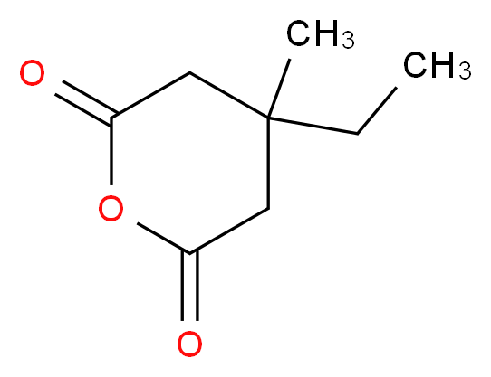 4-ethyl-4-methyloxane-2,6-dione_分子结构_CAS_6970-57-6