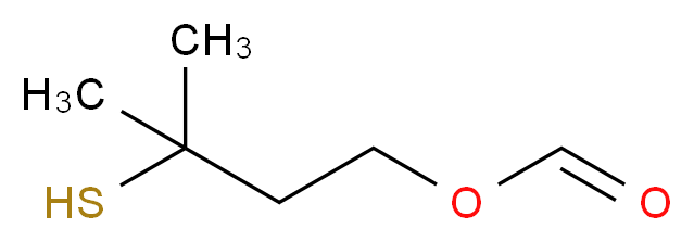 3-methyl-3-sulfanylbutyl formate_分子结构_CAS_50746-10-6