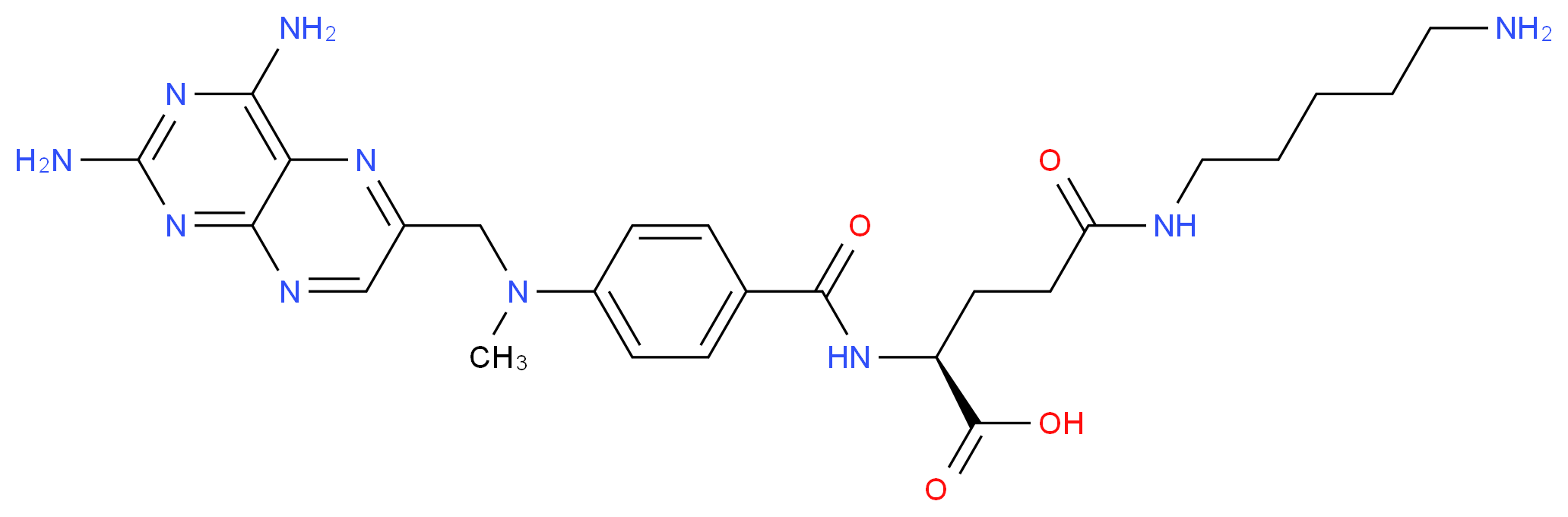 N-(5-Aminopentyl) Methotrexate Amide_分子结构_CAS_136672-64-5)