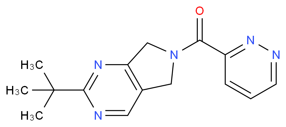 2-tert-butyl-6-(pyridazin-3-ylcarbonyl)-6,7-dihydro-5H-pyrrolo[3,4-d]pyrimidine_分子结构_CAS_)