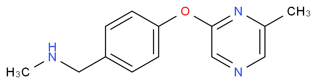 methyl({4-[(6-methylpyrazin-2-yl)oxy]phenyl}methyl)amine_分子结构_CAS_912569-67-6
