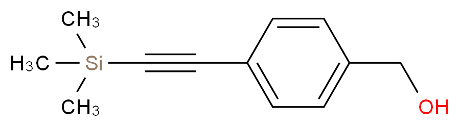 {4-[2-(trimethylsilyl)ethynyl]phenyl}methanol_分子结构_CAS_275386-60-2