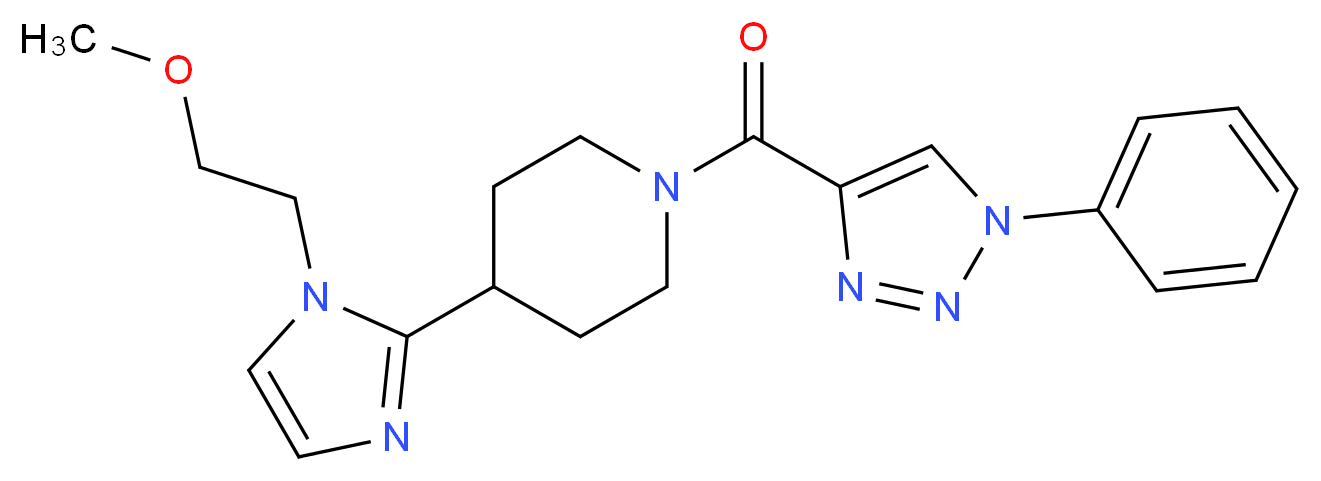 4-[1-(2-methoxyethyl)-1H-imidazol-2-yl]-1-[(1-phenyl-1H-1,2,3-triazol-4-yl)carbonyl]piperidine_分子结构_CAS_)