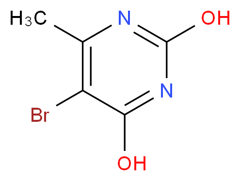 5-bromo-6-methylpyrimidine-2,4-diol_分子结构_CAS_15018-56-1