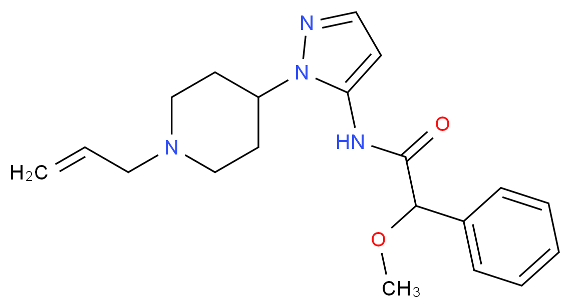 N-[1-(1-allylpiperidin-4-yl)-1H-pyrazol-5-yl]-2-methoxy-2-phenylacetamide_分子结构_CAS_)