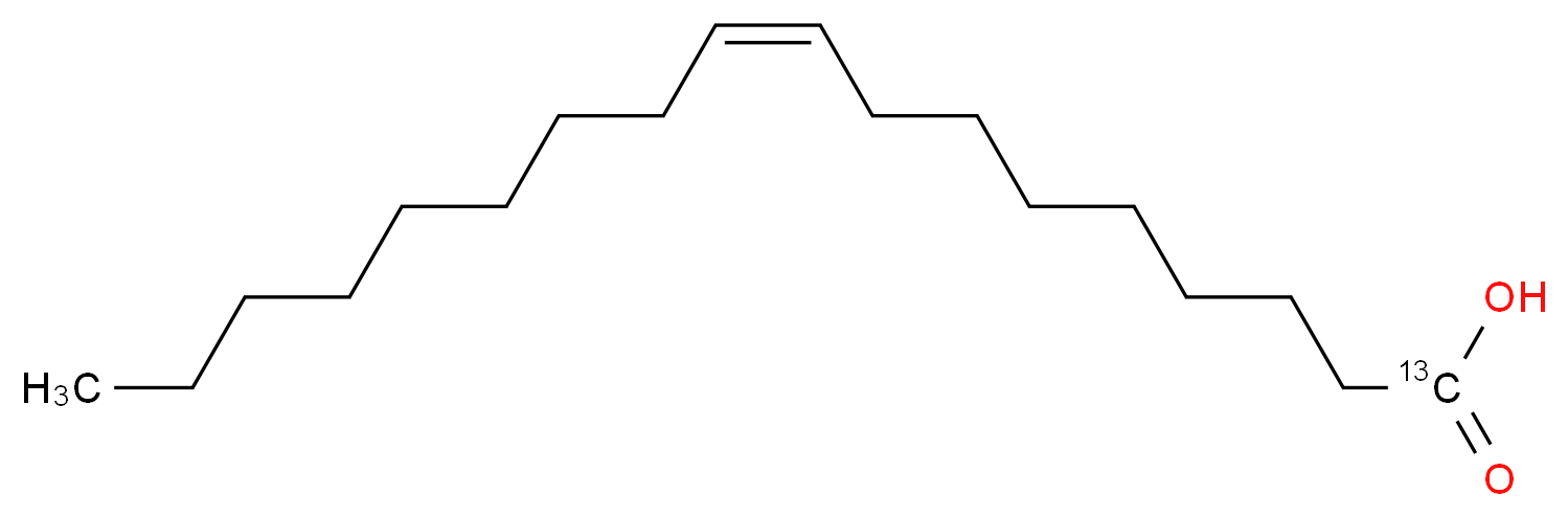 (9Z)-(1-<sup>1</sup><sup>3</sup>C)octadec-9-enoic acid_分子结构_CAS_82005-44-5