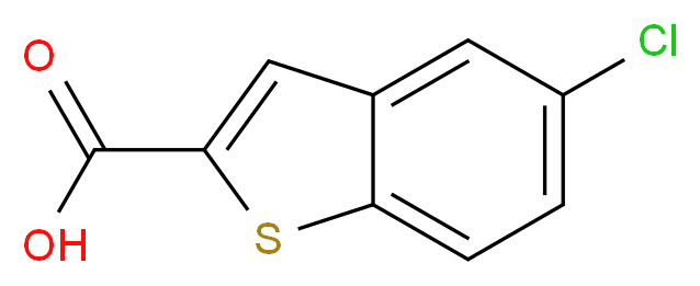 5-chloro-1-benzothiophene-2-carboxylic acid_分子结构_CAS_13771-75-0