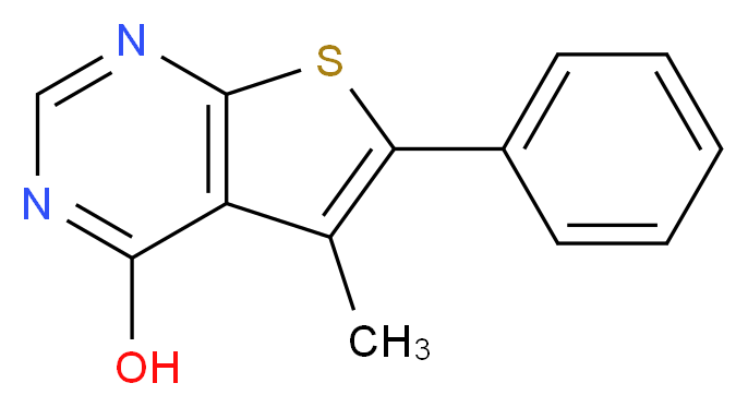 4-Hydroxy-5-methyl-6-phenylthieno[2,3-d]pyrimidine_分子结构_CAS_306934-76-9)