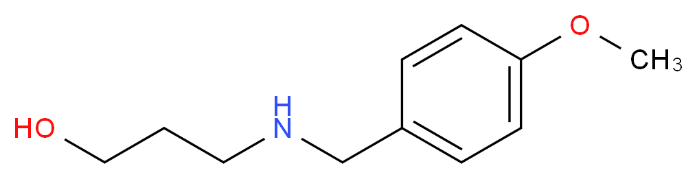 3-{[(4-methoxyphenyl)methyl]amino}propan-1-ol_分子结构_CAS_91340-37-3