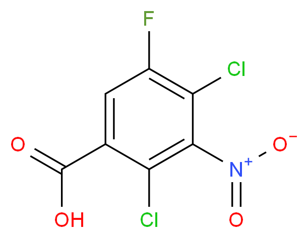 2,4-Dichloro-5-fluoro-3-nitrobenzoic acid_分子结构_CAS_106809-14-7)