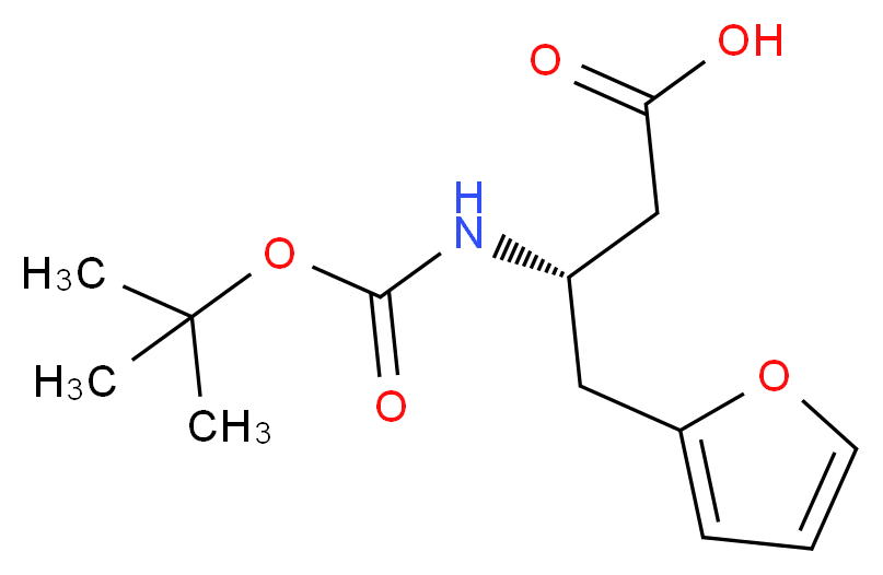 Boc-(S)-3-amino-4-(2-furyl)-butyric acid_分子结构_CAS_270263-06-4)