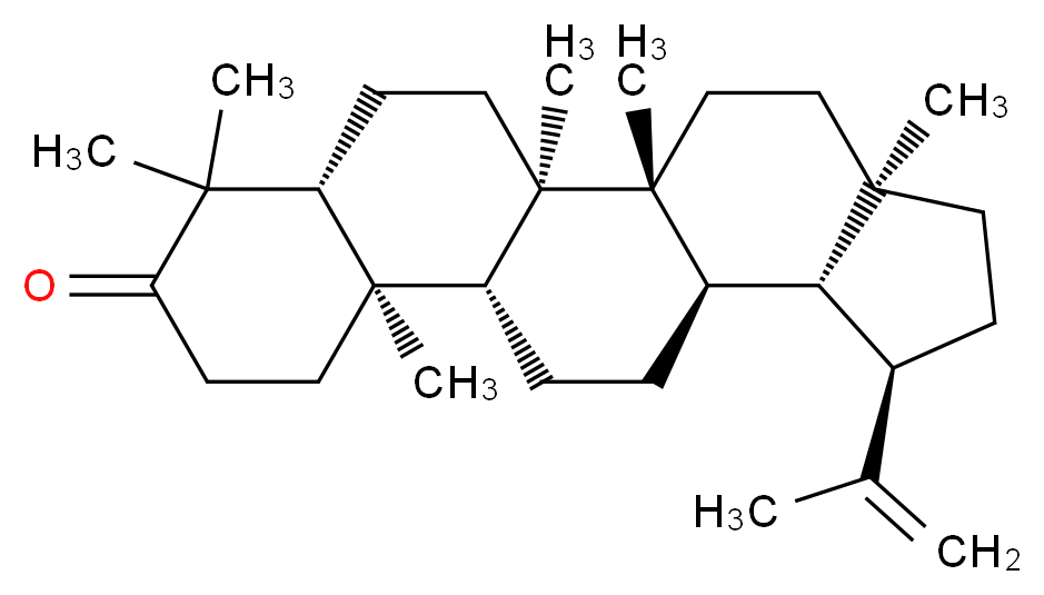 (1R,2R,5R,8R,9R,10R,13R,14R,19R)-1,2,5,14,18,18-hexamethyl-8-(prop-1-en-2-yl)pentacyclo[11.8.0.0<sup>2</sup>,<sup>1</sup><sup>0</sup>.0<sup>5</sup>,<sup>9</sup>.0<sup>1</sup><sup>4</sup>,<sup>1</sup><sup>9</sup>]henicosan-17-one_分子结构_CAS_1617-70-5