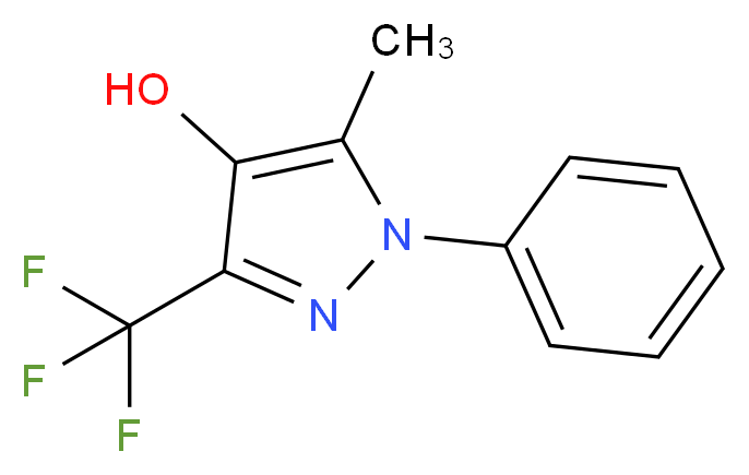 5-methyl-1-phenyl-3-(trifluoromethyl)-1H-pyrazol-4-ol_分子结构_CAS_119868-25-6