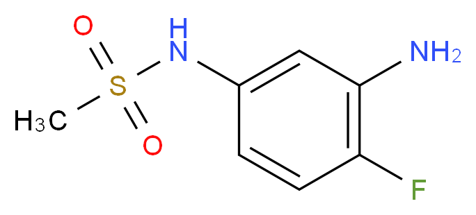 N-(3-amino-4-fluorophenyl)methanesulfonamide_分子结构_CAS_926270-06-6