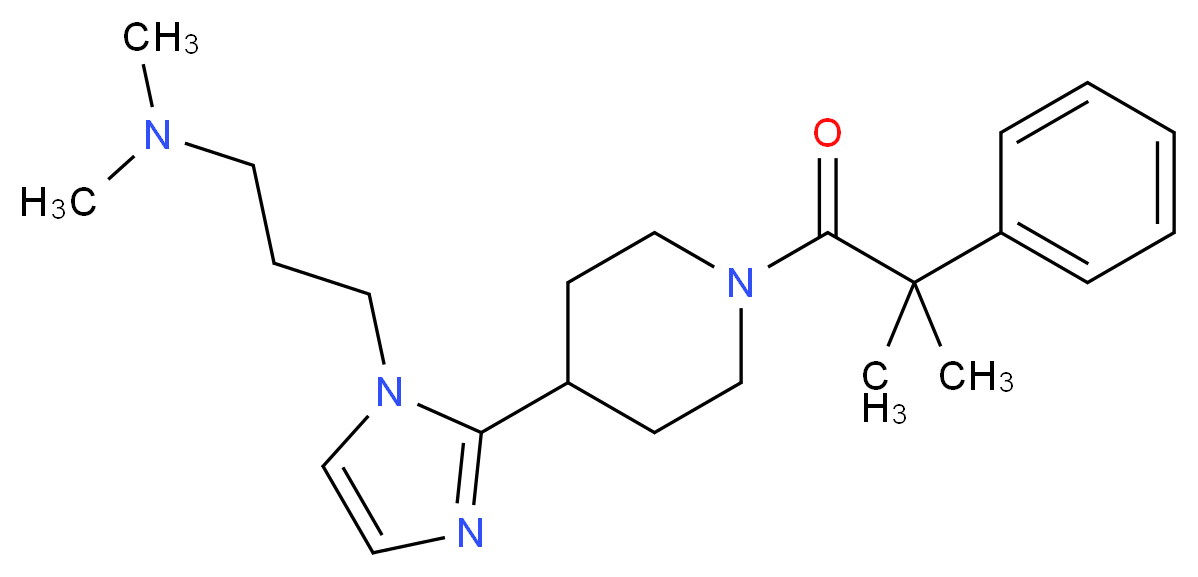 N,N-dimethyl-3-{2-[1-(2-methyl-2-phenylpropanoyl)piperidin-4-yl]-1H-imidazol-1-yl}propan-1-amine_分子结构_CAS_)