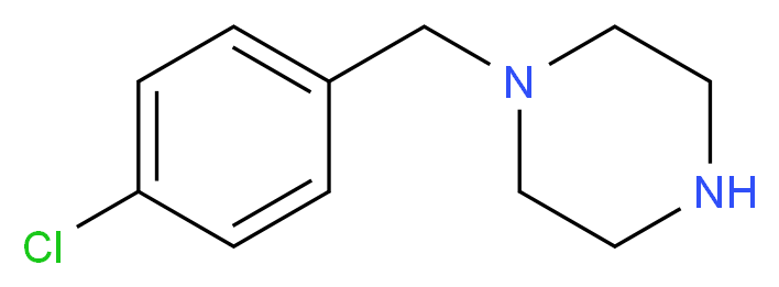 1-[(4-chlorophenyl)methyl]piperazine_分子结构_CAS_23145-88-2