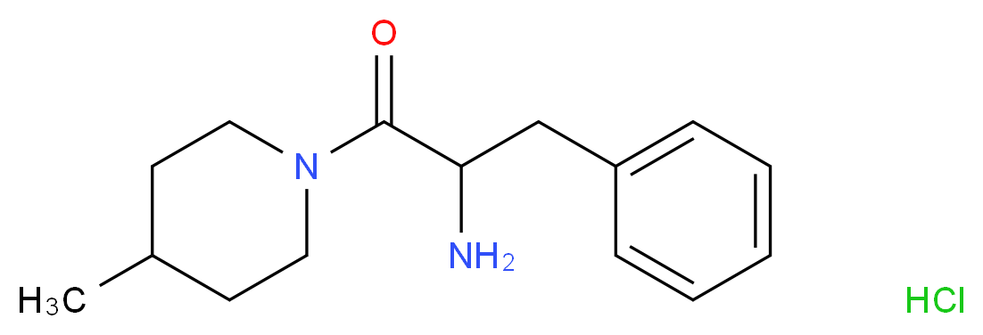 2-Amino-1-(4-methyl-1-piperidinyl)-3-phenyl-1-propanone hydrochloride_分子结构_CAS_)