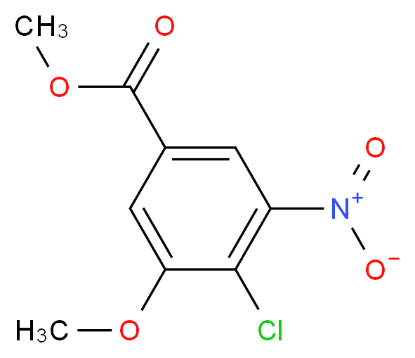 Methyl 4-chloro-3-methoxy-5-nitrobenzenecarboxylate_分子结构_CAS_63603-09-8)