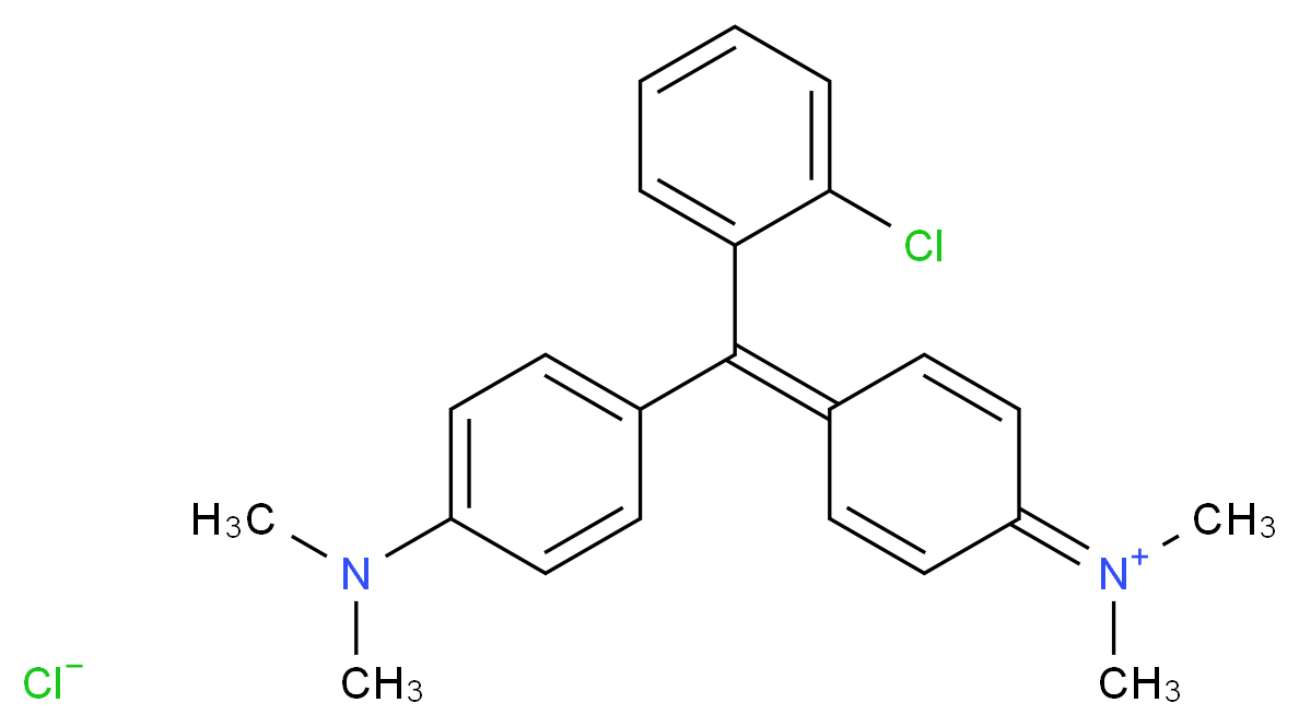 4-[(2-chlorophenyl)[4-(dimethylamino)phenyl]methylidene]-N,N-dimethylcyclohexa-2,5-dien-1-iminium chloride_分子结构_CAS_3521-06-0