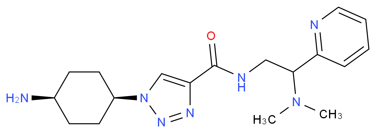 1-(cis-4-aminocyclohexyl)-N-[2-(dimethylamino)-2-pyridin-2-ylethyl]-1H-1,2,3-triazole-4-carboxamide_分子结构_CAS_)