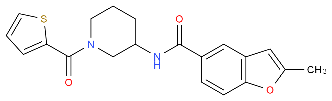 2-methyl-N-[1-(2-thienylcarbonyl)-3-piperidinyl]-1-benzofuran-5-carboxamide_分子结构_CAS_)