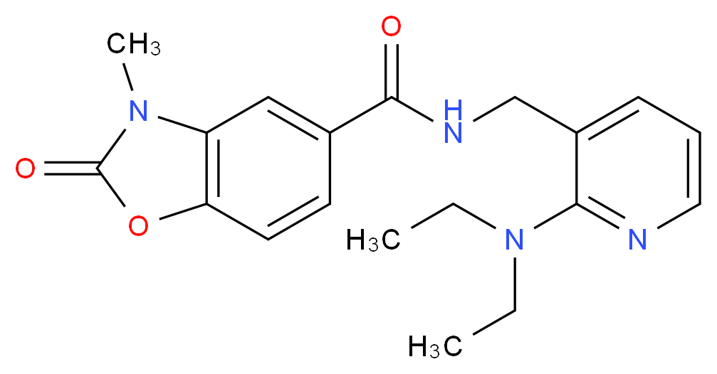 N-{[2-(diethylamino)pyridin-3-yl]methyl}-3-methyl-2-oxo-2,3-dihydro-1,3-benzoxazole-5-carboxamide_分子结构_CAS_)