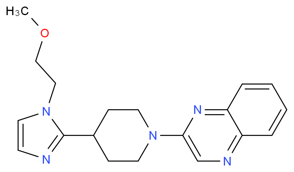 2-{4-[1-(2-methoxyethyl)-1H-imidazol-2-yl]-1-piperidinyl}quinoxaline_分子结构_CAS_)