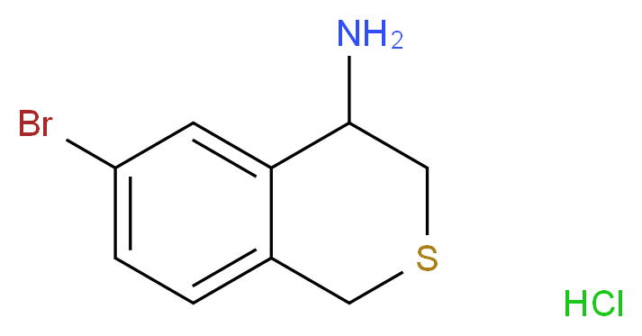 6-Bromo-3,4-dihydro-2H-isothiochromen-4-amine hydrochloride_分子结构_CAS_1187830-57-4)