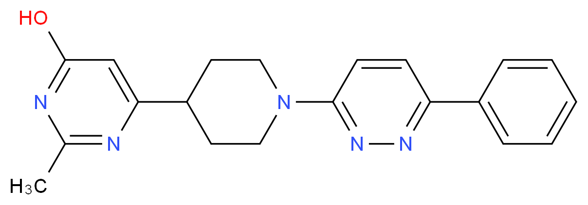 2-methyl-6-[1-(6-phenyl-3-pyridazinyl)-4-piperidinyl]-4-pyrimidinol_分子结构_CAS_)