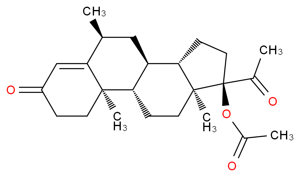 醋酸甲羟孕酮_分子结构_CAS_71-58-9)