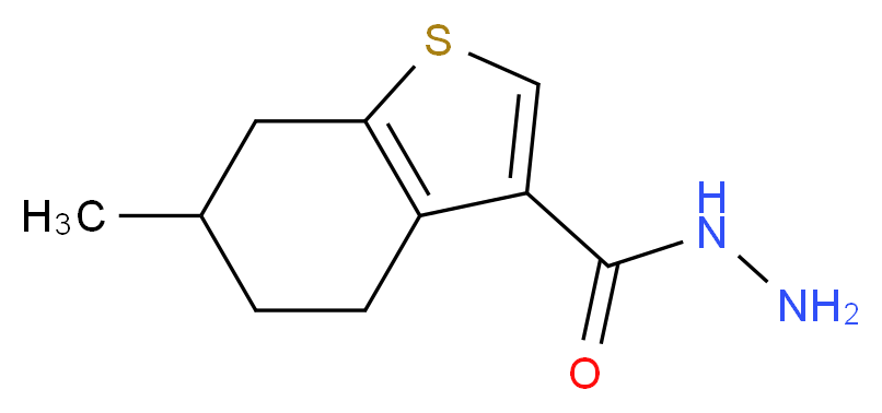 6-methyl-4,5,6,7-tetrahydro-1-benzothiophene-3-carbohydrazide_分子结构_CAS_438211-60-0