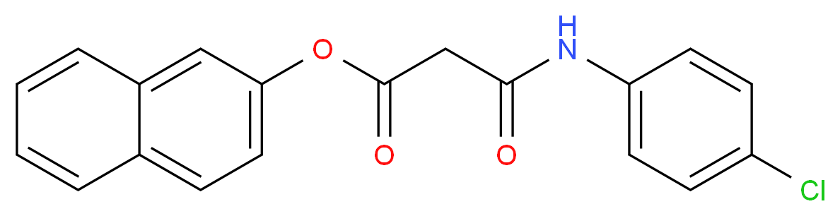 naphthalen-2-yl 2-[(4-chlorophenyl)carbamoyl]acetate_分子结构_CAS_84100-15-2