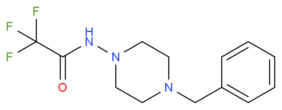 N-(4-Benzylpiperazin-1-yl)-2,2,2-trifluoroacetamide_分子结构_CAS_1198285-47-0)