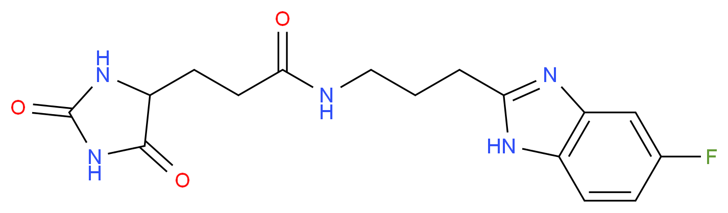 3-(2,5-dioxo-4-imidazolidinyl)-N-[3-(5-fluoro-1H-benzimidazol-2-yl)propyl]propanamide_分子结构_CAS_)