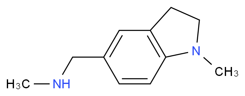 1-Methyl-5-[(methylamino)methyl]indoline_分子结构_CAS_906352-81-6)