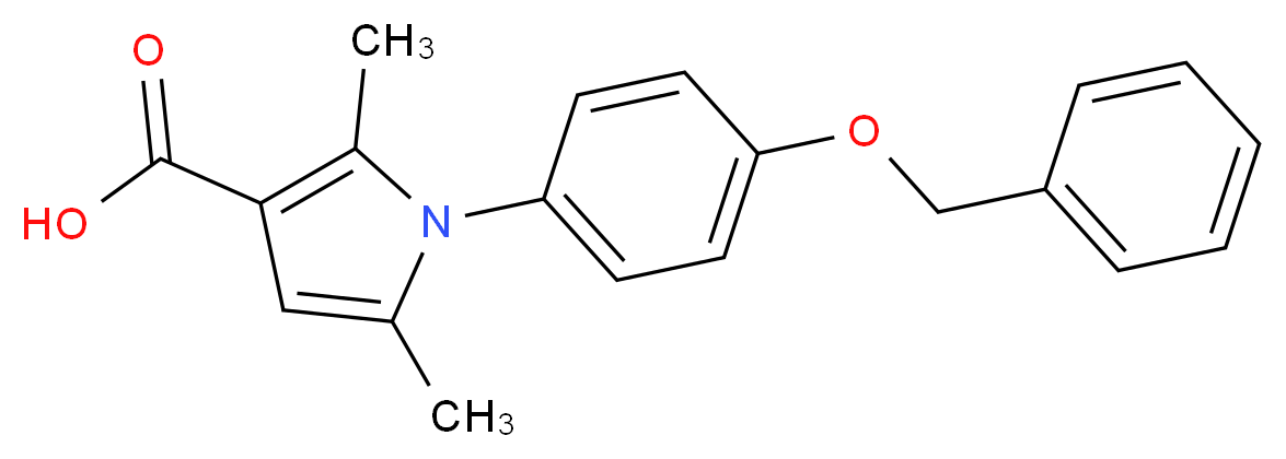 1-[4-(benzyloxy)phenyl]-2,5-dimethyl-1H-pyrrole-3-carboxylic acid_分子结构_CAS_)