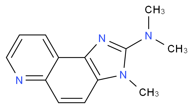 3-Methyl-2-dimethylamino-imidazo[4,5-f]quinoline _分子结构_CAS_102408-27-5)