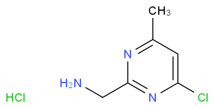 (4-chloro-6-methylpyrimidin-2-yl)methanamine hydrochloride_分子结构_CAS_1196152-23-4)