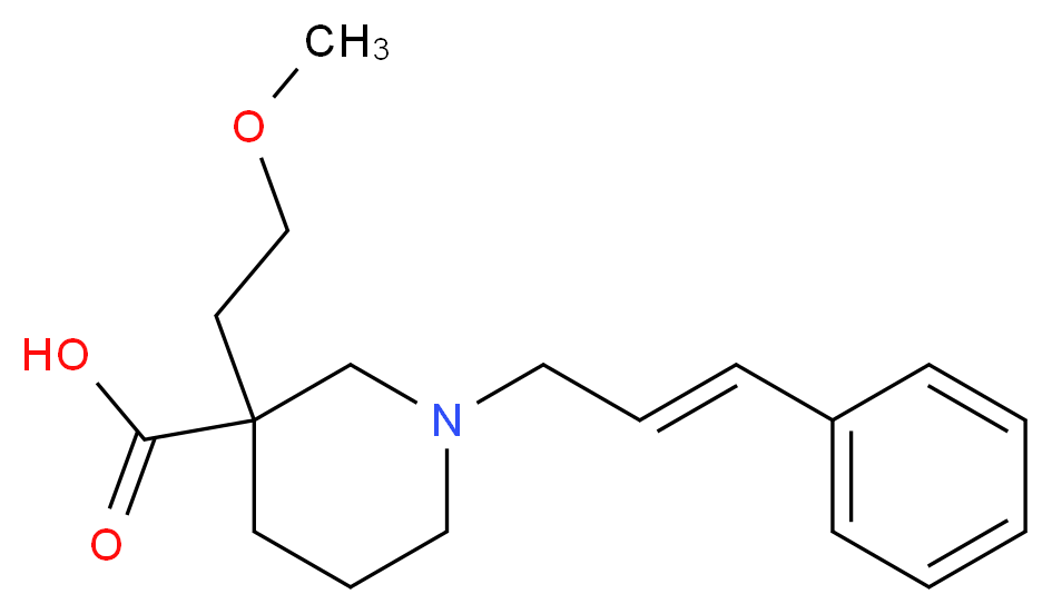 3-(2-methoxyethyl)-1-[(2E)-3-phenyl-2-propen-1-yl]-3-piperidinecarboxylic acid_分子结构_CAS_)