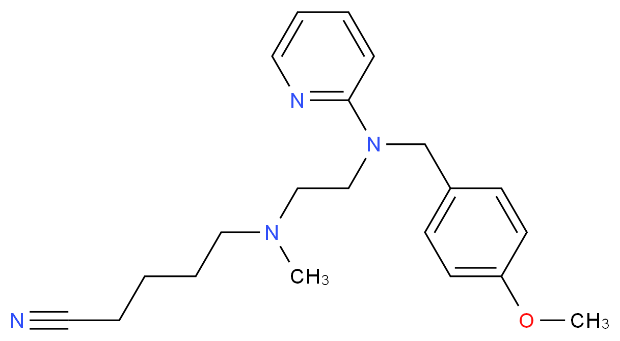 N'-(4-Cyanobutyl)-N-(4-methoxybenzyl)-N'-methyl-N-2-pyridinyl-1,2-ethanediamine_分子结构_CAS_109912-34-7)