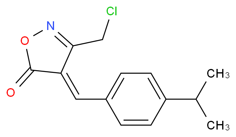 (4E)-3-(Chloromethyl)-4-(4-isopropylbenzylidene)-isoxazol-5(4H)-one_分子结构_CAS_)