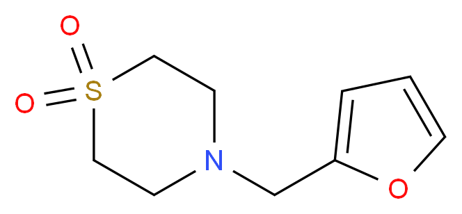 4-(2-furylmethyl)-1lambda~6~,4-thiazinane-1,1-dione_分子结构_CAS_79206-94-3)