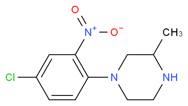 1-(4-chloro-2-nitrophenyl)-3-methylpiperazine_分子结构_CAS_331657-28-4)