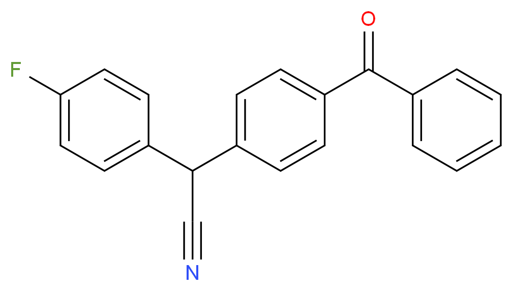 2-(4-Benzoylphenyl)-2-(4-fluorophenyl)acetonitrile_分子结构_CAS_)