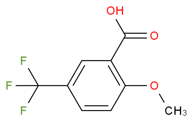 2-Methoxy-5-(trifluoromethyl)benzoic acid_分子结构_CAS_4864-01-1)